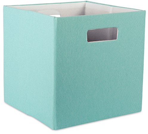 DII Poly-Cube Förvaringskollektion med hårda sidor, hopfällbar, solid, liten, cyan