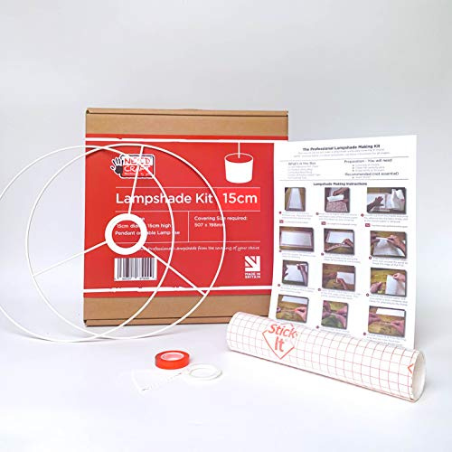Bausatz zur Herstellung von Lampenschirmen, für Hängeleuchten oder Tischlampen, 15 cm