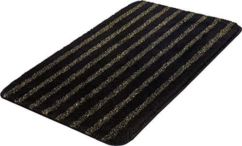 Kleine Wolke Badteppich Glory, Schwarz-Gold 60x100 cm schwarz