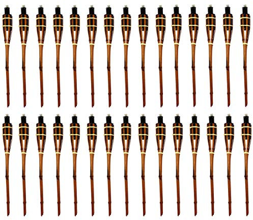 Moritz Juego de 30 antorchas de bambú de 90 cm, color marrón oscuro