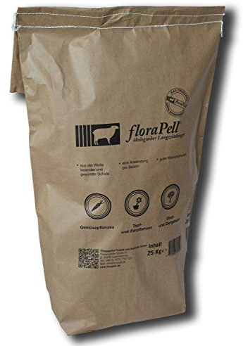 FloraPell® Bio Schafwollpellets Dünger für Haus, Garten & Zimmerpflanzen - Das Original aus 100% Schafwolle - Organischer Langzeitdünger für ideale Nährstoffversorgung (25kg)