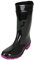 Regenliebe Damen Gummistiefel de Störtregen Regenstiefel Langschaft, Farbe:schwarz/fuchsia, Größe:42 EU
