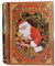 Blechdose in Form eines Weihnachsts-Buches Santa´s List Keksdose Deko Box Retro Dose sehr groß Aufbewahrung, ca. 24.5 x 21 x 9 cm