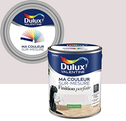 Ma Couleur Sur-mesure par Dulux Valentine – Peinture Intérieure Murs, Plafonds, Boiseries - Finition Parfaite - 98% d'opacité - Satin Rose Nude 2,5 L - Palette Bien être