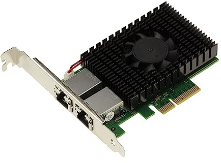 KALEA-INFORMATIQUE Tarjeta Controladora de Red PCIe 3.0 x4 Dual 10 Gigabit Ethernet 2 Puertos RJ45 10G Dual Chipset Aquantia AQtion AQC107S con ASM1812 Bridge