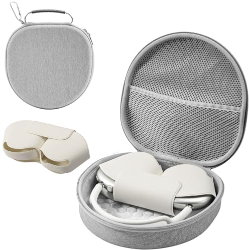 ProCase Hartschalen Kopfhörer Etui für Apple AirPods Max mit Magnetic Auto Schlafmodus Hülle, Neue AirPods Max Schützende Tragbare Tragetasche Aufbewahrungstasche -Grau