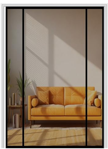 Fly Screen, Insect Protection, 150x200cm Window Roller Blind, Insect Protection Roller Blind, no Drilling Required, Easy to Install with Adhesive, Black