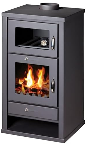 EEK A Victoria 05 Deluxe F Poêle à bois avec four, cheminée, poêle à bois 11,3 kW