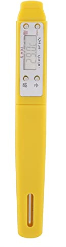 Zerodis Digital Food Thermometer, Reading Food Thermometer with Probe for Kitchen Cooking BBQ and More (Yellow)