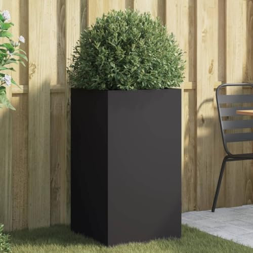 Xichuzi Jardinera de Acero Laminado en frío Negro 42x38x75 cm, Huerto Urbano Terraza, Jardineras Exterior, Jardineria Maceteros, Mesa De Cultivo, Huerto En Casa - 841577