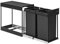 SONGMICS Poubelle de Tri Sélectif, Poubelle de Cuisine Extractible Coulissante, 2 Seaux de 15 L, Coulissement en Douceur, Structure en Acier, Couvercle en ABS, Noir d'Encre LTB950B01