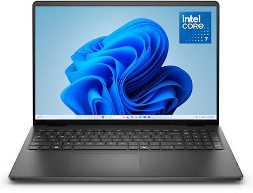 Dell 16 Ordinateur Portable DC16250 – 16 FHD+ (1920x1200), Intel Core 7 Series 1, Graphiques Intel UHD, 16Go RAM DDR5, SSD 1To, Windows 11 Home, Lecteur d’Empreintes, Clavier AZERTY – Noir Carbone