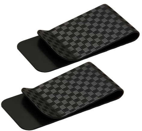 Tuwonwa 2 PCS Carbon Fiber Geldbörse Geldklammer Kreditkartenhalter,7,2 x 3,9 cm für Geldscheine und Karten, Elegante Geldspange Herren, stabile Geldscheinklammer als Alternative zur Brieftasche