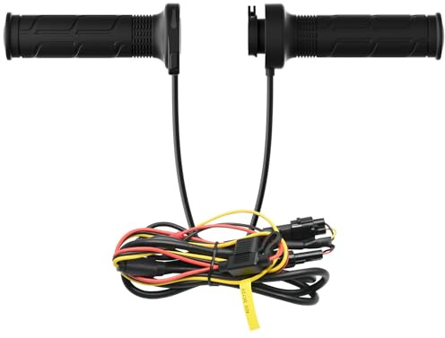 6 empuñaduras calefactadas personalizables para motocicleta, agarre para manillar, diseño impermeable IP67, control de temperatura pequeño, puños calefactados para bicicleta eléctrica para clima frío