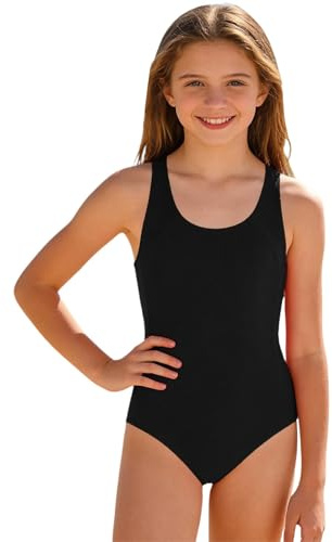 Nuqqichongtian Tankini Niñas Elástico Adolescentes Niños Traje De Baño De Una Pieza Para Deportes Hawaii Traje De Baño De Secado Rápido De Tirantes Anchos Niñas Traje De Baño Confort Traje De Baño