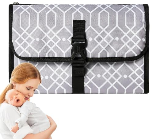 Cambiador portátil, cambiador portátil para bebés Colchón cambiador | Cambiador cambiador de Bolsa de pañales lavable, alfombra impermeable para niñas niños