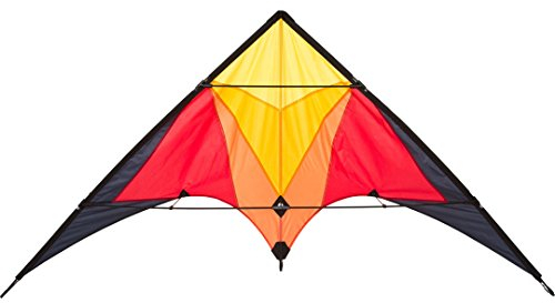 Ecoline 10216717 - Trigger Blaze Lenkdrachen Zweileiner, ab 14 Jahren, 90x175cm, inkl. 40kp Polyesterschnüre 2x25m auf Spulen, 2-6 Beaufort