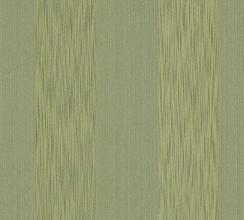 Architects Paper Tessuto 956604 95660-4 Papier peint textile avec bandes 10,05 m x 0,53 m Vert