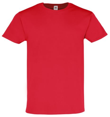 Fruit of the Loom - Iconic 195 Ringspun Premium T | T-Shirt Herren & Damen - 100% Baumwolle, hochwertig & weich, ideal für den Alltag, Farbe:rot, Größe:M