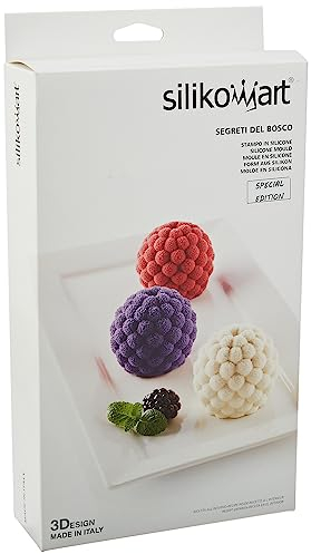 Silikomart | Stampo in Silicone per Monoporzioni SEGRETI DEL BOSCO, Antiaderente, 6 Cavità, Confezione da 10 Stampi per Dolci, Ø 65 h 55 mm Volume 6 x 115 ml Tot. 690 ml