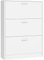 FirFurd Schuhregal mit 3 Fächern, Schuhschrank Weiß, Schuhkipper schmal, Schuhablage verstellbar, Anti-Kipp-Vorrichtung für Eingangsbereich, Flur, Diele 80x23, 5x110cm, P221