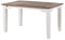MASSIVMOEBEL24.DE | Toulouse Esstisch aus Massivholz #114 | aus Mangoholz - weiß, lackiert | 140x90x76 cm | Massivholztisch | Esszimmertisch mit Ansteckplatten | Landhausstil