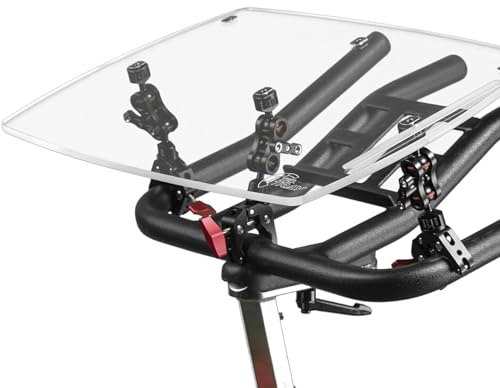 TFD Acrylic Holder Bike Tray - Universal Laptop Tray Holder - Adjustable Laptop Stand for Exercise Bikes - Bike Accessories - Bike Holder Exercise Tray for Laptop, Books, & More