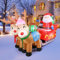 Pfloge® Aufblasbarer Weihnachtsmann Außen, L 200 cm x H 120 cm, Aufblasbare Weihnachtsdeko XXL, LED Christmas Decorations Outdoor für Garten, Einkaufszentren und Feiern