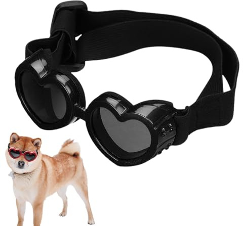 Hjärtformade hundsolglasögon - hjärtformade husdjursglasögon, UV-skyddande husdjursglasögon | hund solglasögon anti-dimma hundglasögon pro solglasögon