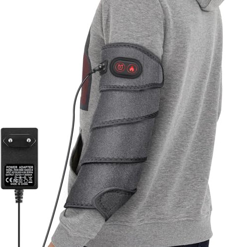 Avvolgimento Riscaldante Per Sollievo, Cuscinetto Riscaldante Per Caviglia Gamba Gomito Polso, Cintura Avvolgente Riscaldante Con 4 Livelli Di Riscaldamento,3 Impostazioni Di Timer, Adattatore -Grigio