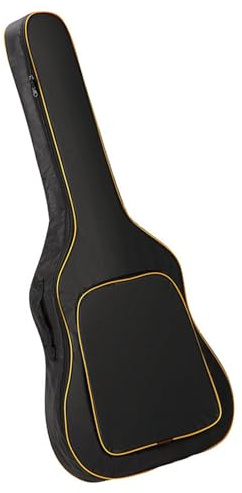 Elgitarrfodral – basgitarrfodral | akustisk | gitarrväska | vattentätt oxfordtyg gitarrskydd | 0,5 cm vadderad akustisk gitarr axelväska för att undvika damm kapacitet, Svart, Refer to