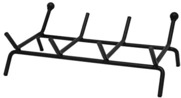 EffeDecor Brucia legna in Acciaio Verniciato Nero Rettangolare Nero con Gambe Portalegna per Caminetti e Stufe