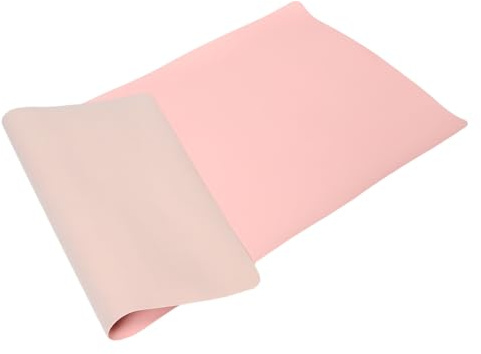 minkissy Schminkunterlage Make-up-tischmatte Rosa Kosmetikablage für Schminktisch Schreibtischunterlage mit Flüssigabweisender Oberfläche Mauspad für Schminktisch