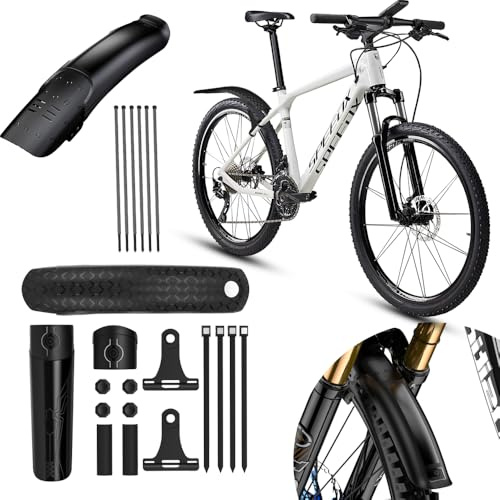 Dhqkqg Fahrrad Schutzblech Set,2 Stück Schutzblech Mountainbike,Vorder- Hinterradschutzbleche Schnelle Demontage,Bohrfreie Montage,Reifenbreiten von 50–70 mm,für Fahrräder Rennrad von 24-29 Zoll