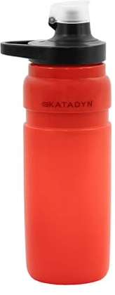 Botella Katadyn BeFree AC de 0,7 L con filtro de agua para exteriores y botella ultraligera | Fibra hueca y carbón activado | Ciclismo, senderismo, trekking, viajes | Sin BPA (rojo)