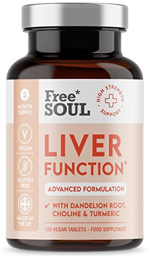 Free Soul Choline Supplement | Natural Supplement with Acai Berry, Turmeric, Artichoke, Ginger, Acai & More | Vegan, Soy, Lactose & Gluten Free | 120 Tablets