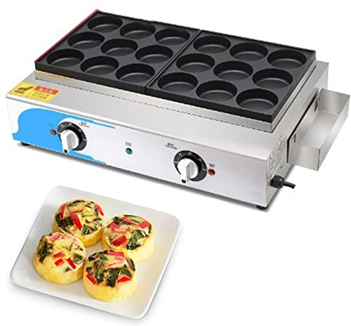 Sous Vide-stil äggbettsmaskin I Familjestorlek För Frukostbitar, Smörgåsar, Djupfylld Non-stick-kokkammare, Mångsidig Multigrill För Fluffiga Omeletter, Kyckling, Lax, Pannkakor,18 holes