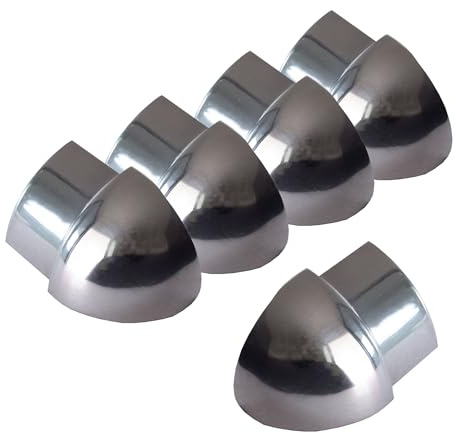 Dalsys 5x Coin Extérieur Profilé Quart de Rond 12,5mm Inox Poli, Accessoire Carrelage
