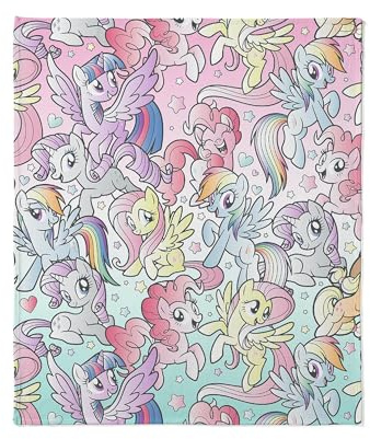 CafePress My Little Pony Rainbow Throw Blanket Super Soft Fleece Plush Throw Blanket, 60x50