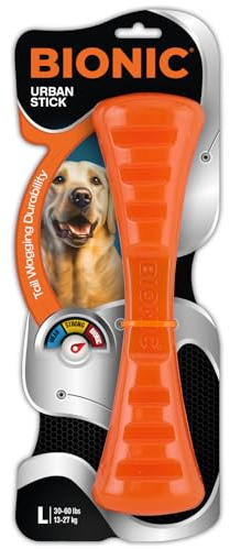 BIONIC Urban Stick, Large, 26cm 10inch | Interactive Dog Chew Toy
