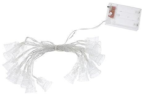 HEMOTON Schnur Glockenlicht weihnachtsdeko color changing hängende Funkeln Neujahrspartei liefert Urlaubslicht Festival-Licht-Dekor glockenförmig Laternenpfahl Dekorative Lichter schmücken
