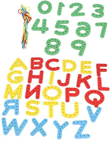 Lacing Alphabet, Lacing Alphabet Early Spelling Letter Recognition Educational Fine Motor Skills Threading Toy for Boys Girls