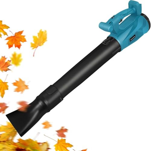 Souffleur de feuilles sans fil, broyeur léger 24 000 tr/min, aspirateur et broyeur de feuilles à 6 vitesses avec batteries et chargeur pour le nettoyage des feuilles, dans le jardin, la terrasse Host