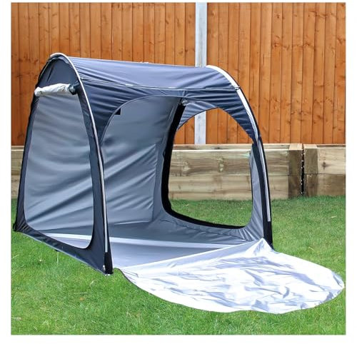 Tettoia per tenda per bici da esterno per deposito mobili da cortile piccolo capannone impermeabile per biciclette e moto protezione nera facile da montare