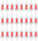M METERXITY 24-Pack Aquarium Air Check Valve, Plastic One Way Non-Return Valves Air Valve Air Tubing Accessories Air Pump Accessories for 3/16 Airline Tubing Fish Tank [Clear Red]