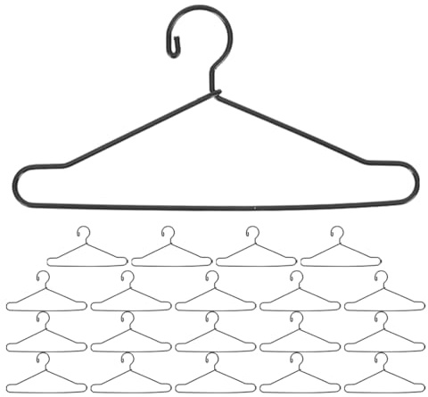 MUCKLILY Mini Perchas De Metal para Ropa De Muñecas Y Mascotas 20 Piezas Organizador De Vestuario En Miniatura para Casa De Muñecas Y Juguetes Infantiles Accesorios De Alambre para Atuendos De Muñeca