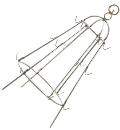 VICASKY Support de Barbecue Acier Inoxydable Suspendu avec Crochets de Cuisine Pratique pour Griller Viande et Légumes Accessoire pour Barbecue Extérieur