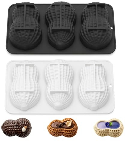 2 stampi da forno in silicone a forma di arachidi, per torte, cioccolato, dessert, per ristoranti, caffè e cucina di famiglia