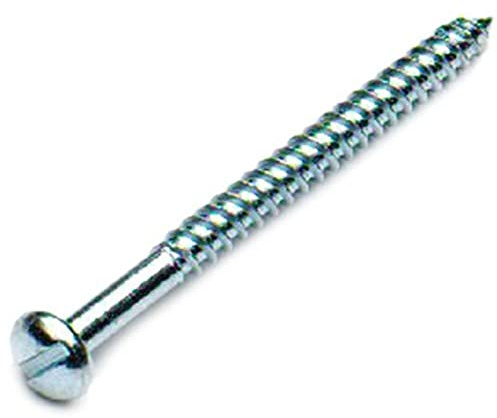 Merriway BH02540 Viti per Legno con Testa a Taglio Bombata, Bianco, 3/4 x 8, Set di 40 Pezzi