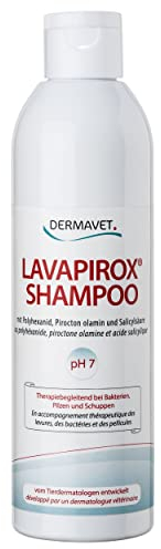 DERMAVET Lavapirox Shampoo für Hunde, Katzen und andere Kleintiere 250ml | Pflegendes reinigendes Hundeshampoo Katzenshampoo
